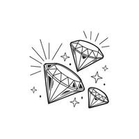 Diamonds in a line drawing style vector