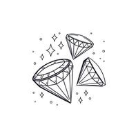 Diamonds line icon illustration ,design vector