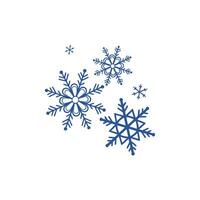 blue color line art Snowflakes vector