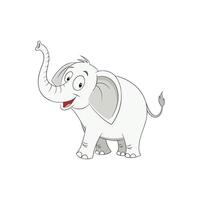 An elephant is standing with its trunk out vector