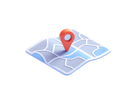 A map with a pin on it png