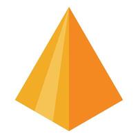 Bright orange pyramid representing hierarchy and success vector