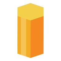 Hexagonal prism representing modern abstract art and geometric design vector