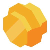 Bright yellow honeycomb pattern creating abstract geometric design vector