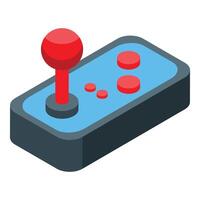 Retro joystick providing engaging gaming experience vector