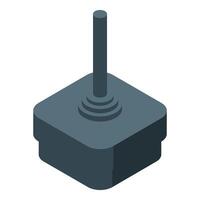 Retro joystick providing engaging gaming experience, isometric view vector