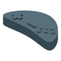 Boomerang shaped game controller with buttons and d pad isometric icon vector