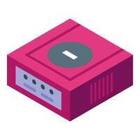 Pink game console representing entertainment and gaming technology vector
