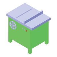 Electric saw cutting woodworking tool in isometric view vector