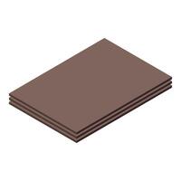 Stack of plywood sheets on white background vector
