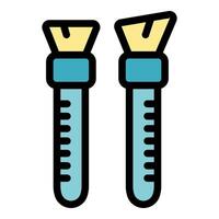 Laboratory glassware showing graduated cylinders for science experiment vector