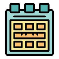 Calendar app showing month view with days for scheduling vector