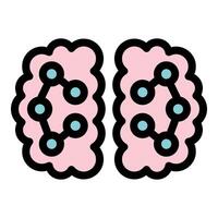Human brain showing neural network making new connections icon vector