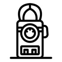 Parking meter with digital display showing time remaining and payment options vector