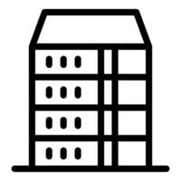 Server rack icon representing data center and network infrastructure vector