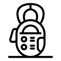 Portable radio transceiver communicating with antenna extended vector