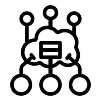 Cloud computing distributing data to multiple devices vector