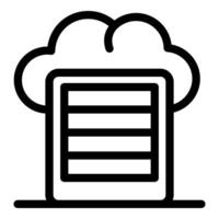 Cloud storage database transferring data secure backup icon vector