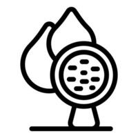 Lotus flower showing its seeds and petals in a minimalist line art style vector