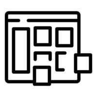 Website building and designing process using a computer program vector