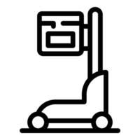 Mobile x ray machine delivering efficient healthcare in hospitals and clinics vector