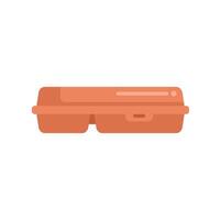 Closed styrofoam food container holding two items vector