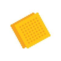 Square cracker with dots lying on white surface vector