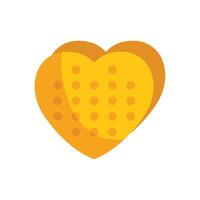 Big yellow heart shape showing love and affection vector