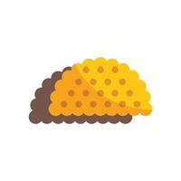 Delicious empanada casting shadow on white background vector