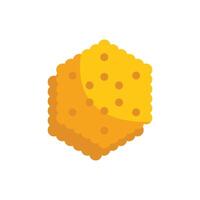 Tasty square cracker with dots being layered on top of each other vector