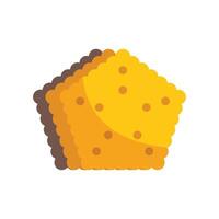 Delicious square cracker presenting tasty snack vector