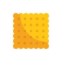 Square cracker showing its delicious crispy texture vector