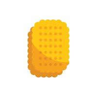 Square cracker presenting its texture in flat design illustration vector