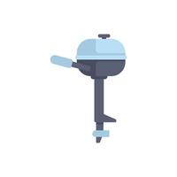 Boat motor with propeller providing propulsion on water vector