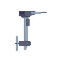Boat motor with propeller providing propulsion vector