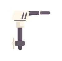 Boat motor with propeller providing propulsion on white background vector