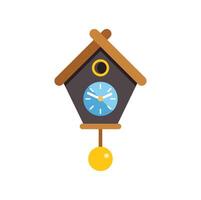 Cuckoo clock showing time in minimalist style illustration vector
