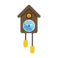 Cuckoo clock striking showing time passing quickly vector