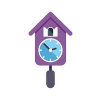 Cuckoo clock showing time on white background vector