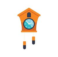 Cuckoo clock striking showing time passing quickly vector