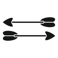 Two cupid arrows pointing in opposite directions signifying love and romance vector