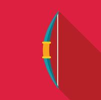 Hunting bow and arrow targeting future success on red background vector