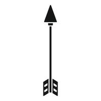 Long hunting arrow pointing upwards, minimalist icon vector