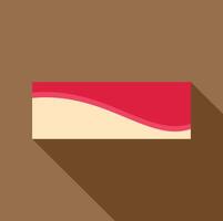 Rectangular banner showing a red and beige wavy design vector