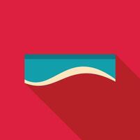 Packaging box with wavy line showing product inside vector