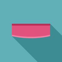 Pink inflatable mattress floating on turquoise water surface vector