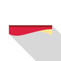 Red bookmark ribbon showing current reading position vector