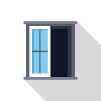 Half open window letting in fresh air and light vector