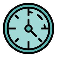 Simple clock face with hour and minute hands displaying time vector