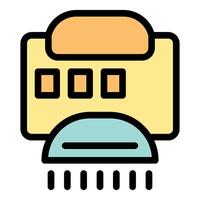 Contactless bank card making payment being inserted in dataphone vector